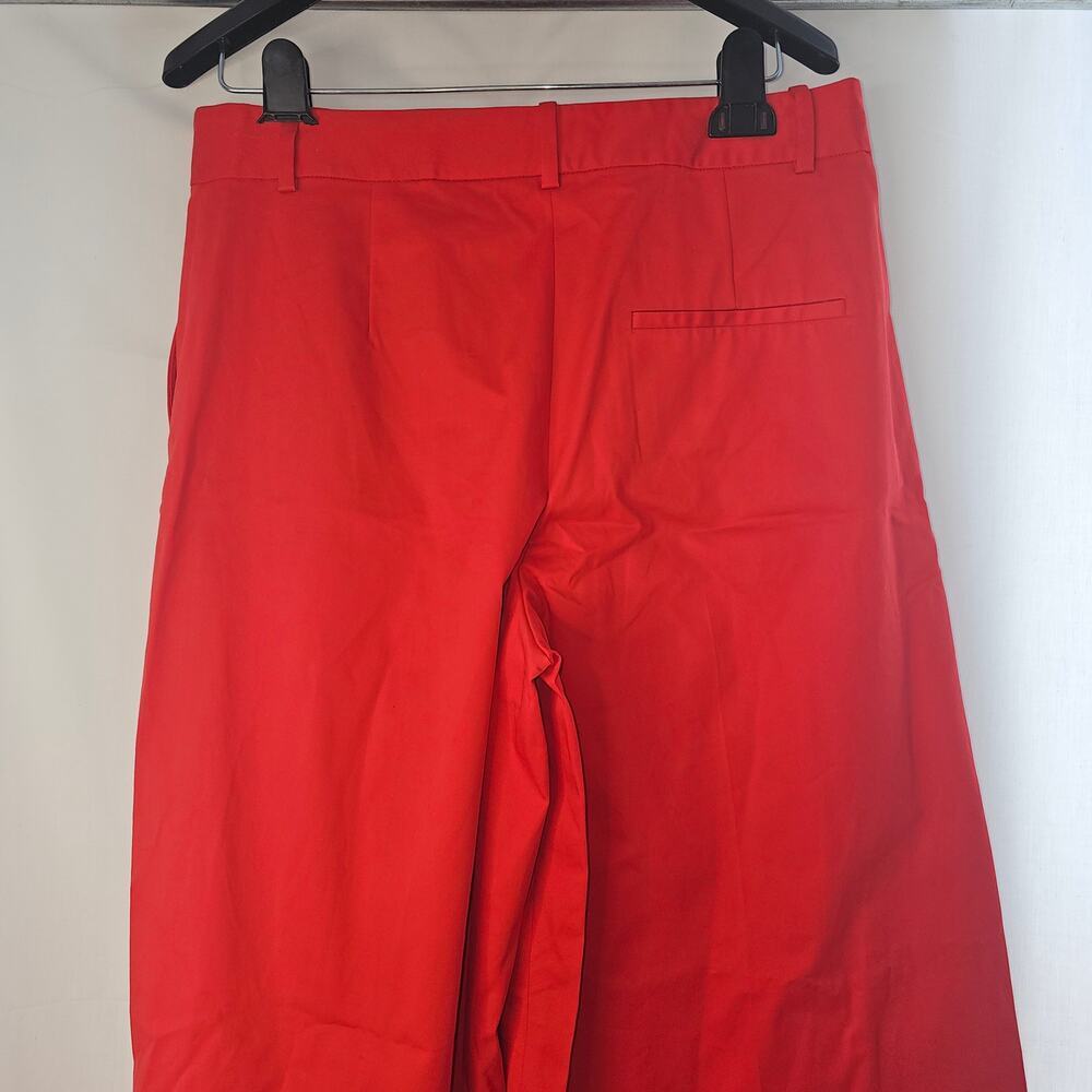 Theory High-Waist Wide-Leg Pant in Stretch Cotton Twill size 8 - Picture 7 of 9
